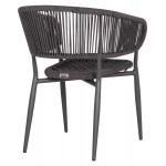 ΠΟΛΥΘΡΟΝΑ ΑΛΟΥΜΙΝΙΟΥ EULO HM5783.21 ΓΚΡΙ-TWISTED RATTAN ΓΚΡΙ 57x63x77Υεκ.