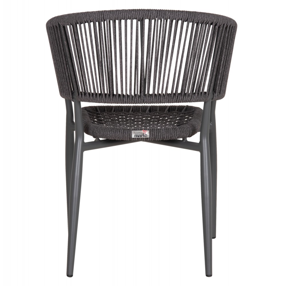 ΠΟΛΥΘΡΟΝΑ ΑΛΟΥΜΙΝΙΟΥ EULO HM5783.21 ΓΚΡΙ-TWISTED RATTAN ΓΚΡΙ 57x63x77Υεκ.