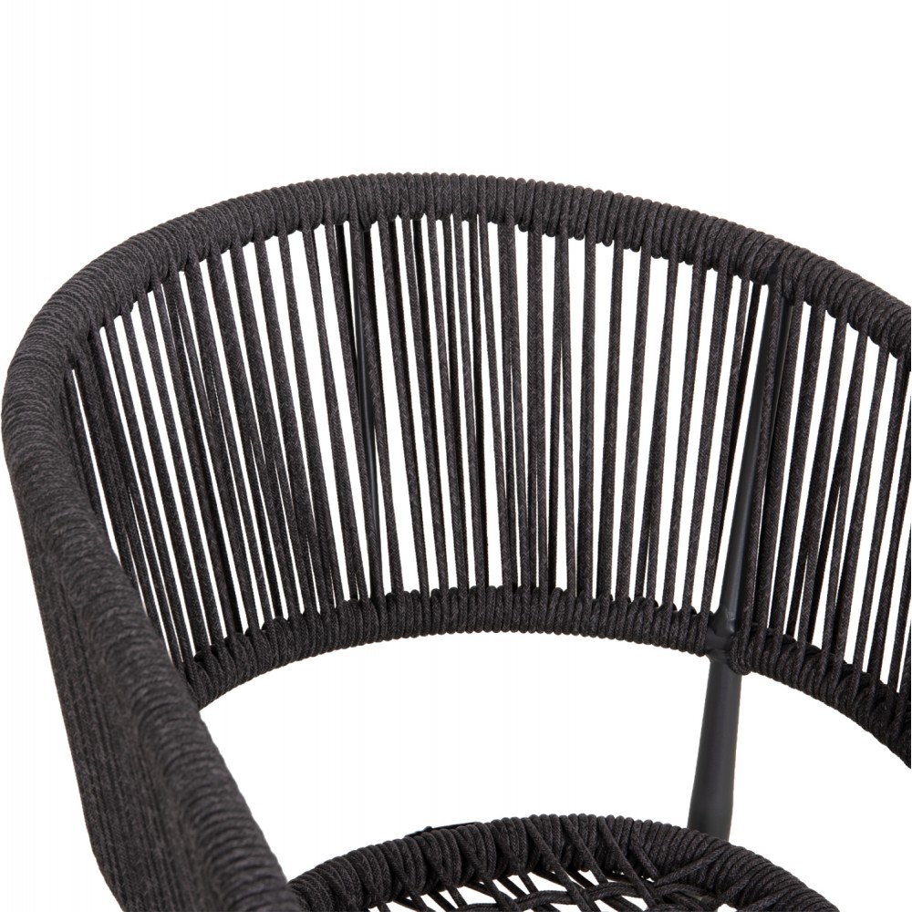 ΠΟΛΥΘΡΟΝΑ ΑΛΟΥΜΙΝΙΟΥ EULO HM5783.21 ΓΚΡΙ-TWISTED RATTAN ΓΚΡΙ 57x63x77Υεκ.