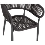 ΠΟΛΥΘΡΟΝΑ ΑΛΟΥΜΙΝΙΟΥ EULO HM5783.21 ΓΚΡΙ-TWISTED RATTAN ΓΚΡΙ 57x63x77Υεκ.