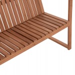 ΠΑΓΚΑΚΙ ΚΗΠΟΥ 2ΘΕΣΙΟ VED HM18124 ΞΥΛΟ TEAK--ΦΥΣΙΚΟ ΧΡΩΜΑ 130x60x86Υεκ.