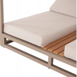 ΔΙΠΛΗ ΞΑΠΛΩΣΤΡΑ ΑΛΟΥΜΙΝΙΟΥ ΠΑΡΑΛΙΑΣ ΜΕ ΣΚΙΑΣΤΡΟ GALLANT HM6097.04 ΚΑΠΟΥΤΣΙΝΟ 2x2x2μ