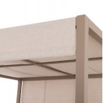 ΔΙΠΛΗ ΞΑΠΛΩΣΤΡΑ ΑΛΟΥΜΙΝΙΟΥ ΠΑΡΑΛΙΑΣ ΜΕ ΣΚΙΑΣΤΡΟ GALLANT HM6097.04 ΚΑΠΟΥΤΣΙΝΟ 2x2x2μ