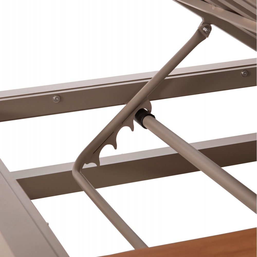 ΔΙΠΛΗ ΞΑΠΛΩΣΤΡΑ ΑΛΟΥΜΙΝΙΟΥ ΠΑΡΑΛΙΑΣ ΜΕ ΣΚΙΑΣΤΡΟ GALLANT HM6097.04 ΚΑΠΟΥΤΣΙΝΟ 2x2x2μ