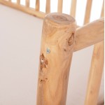 ΣΕΤ ΣΑΛΟΝΙ 4ΤΜΧ EDDARD HM9340.25 ΑΠΟ ΜΑΣΙΦ ΞΥΛΟ TEAK  ΦΥΣΙΚΟ - ΛΕΥΚΟ