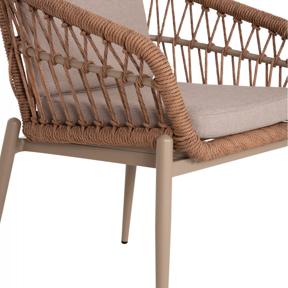 ΠΟΛΥΘΡΟΝΑ ΑΛΟΥΜΙΝΙΟΥ GALDIN HM6272.03 ΚΑΠΟΥΤΣΙΝΟ-P.E.RATTAN-ΜΠΕΖ ΥΦΑΣΜΑ 65x60x76Υεκ