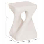 ΣΚΑΜΠΟ ΤΕΤΡΑΓΩΝΟ SANTORINI HM18337 ΠΟΛΥΡΗΤΙΝΗ--ΥΠΟΛΕΥΚΟ ΧΡΩΜΑ 30x30x45Yεκ