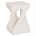 ΣΚΑΜΠΟ ΤΕΤΡΑΓΩΝΟ SANTORINI HM18337 ΠΟΛΥΡΗΤΙΝΗ--ΥΠΟΛΕΥΚΟ ΧΡΩΜΑ 30x30x45Yεκ