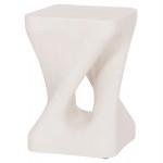 ΣΚΑΜΠΟ ΤΕΤΡΑΓΩΝΟ SANTORINI HM18337 ΠΟΛΥΡΗΤΙΝΗ--ΥΠΟΛΕΥΚΟ ΧΡΩΜΑ 30x30x45Yεκ