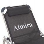 ΞΑΠΛΩΣΤΡΑ ΠΑΡΑΛΙΑΣ ΑΛΟΥΜΙΝΙΟΥ ΒΑΡ.ΤΥΠΟΥ ALMIRA HM5054.10 ΓΚΡΙ TEXTILENE 187x59x78Υεκ