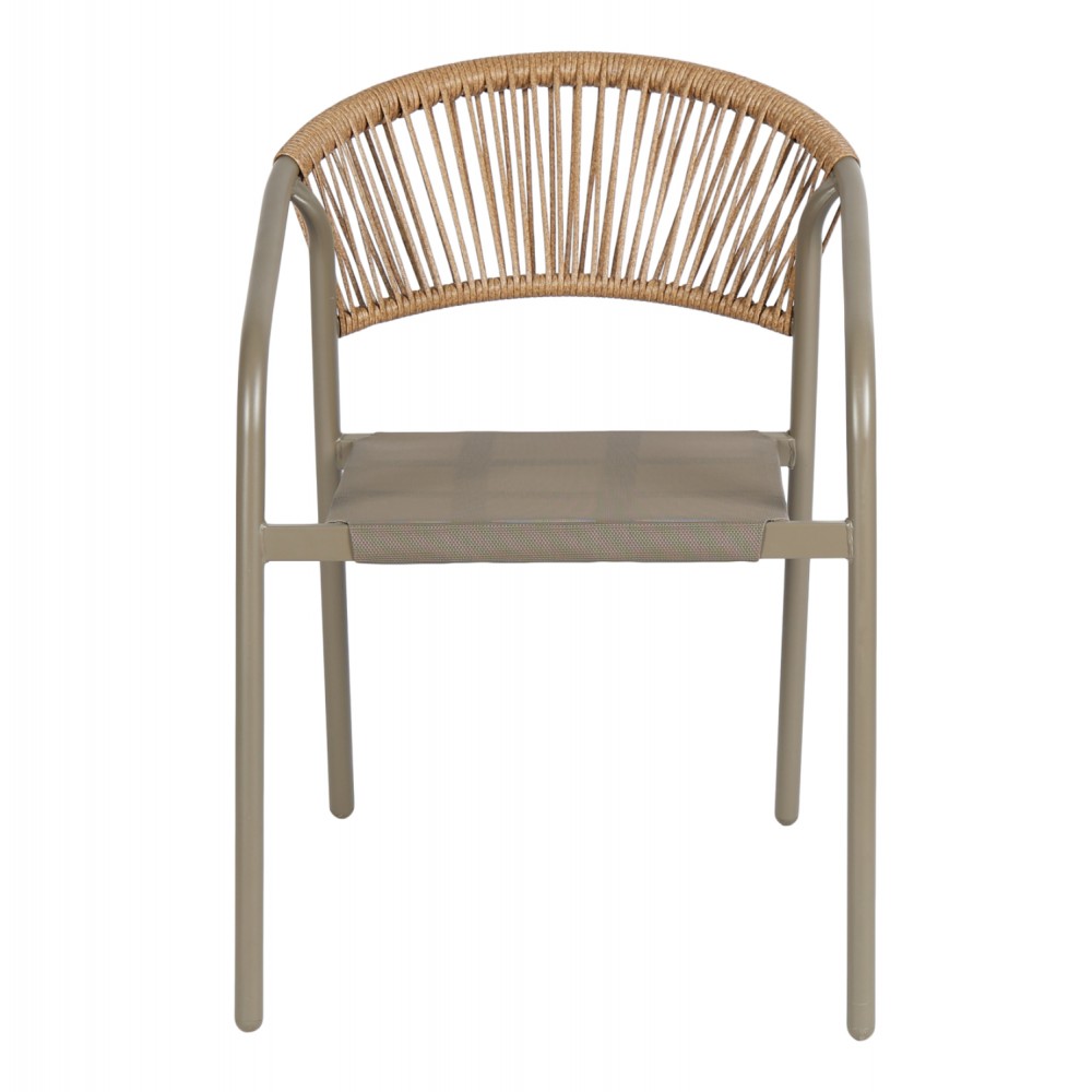 ΠΟΛΥΘΡΟΝΑ HOMAN HM6430.04 ΣΑΜΠΑΝΙ ΜΕΤΑΛΛΟ & TEXTILENE--ΜΠΕΖ P.E.RATTAN 53x58x75Υεκ