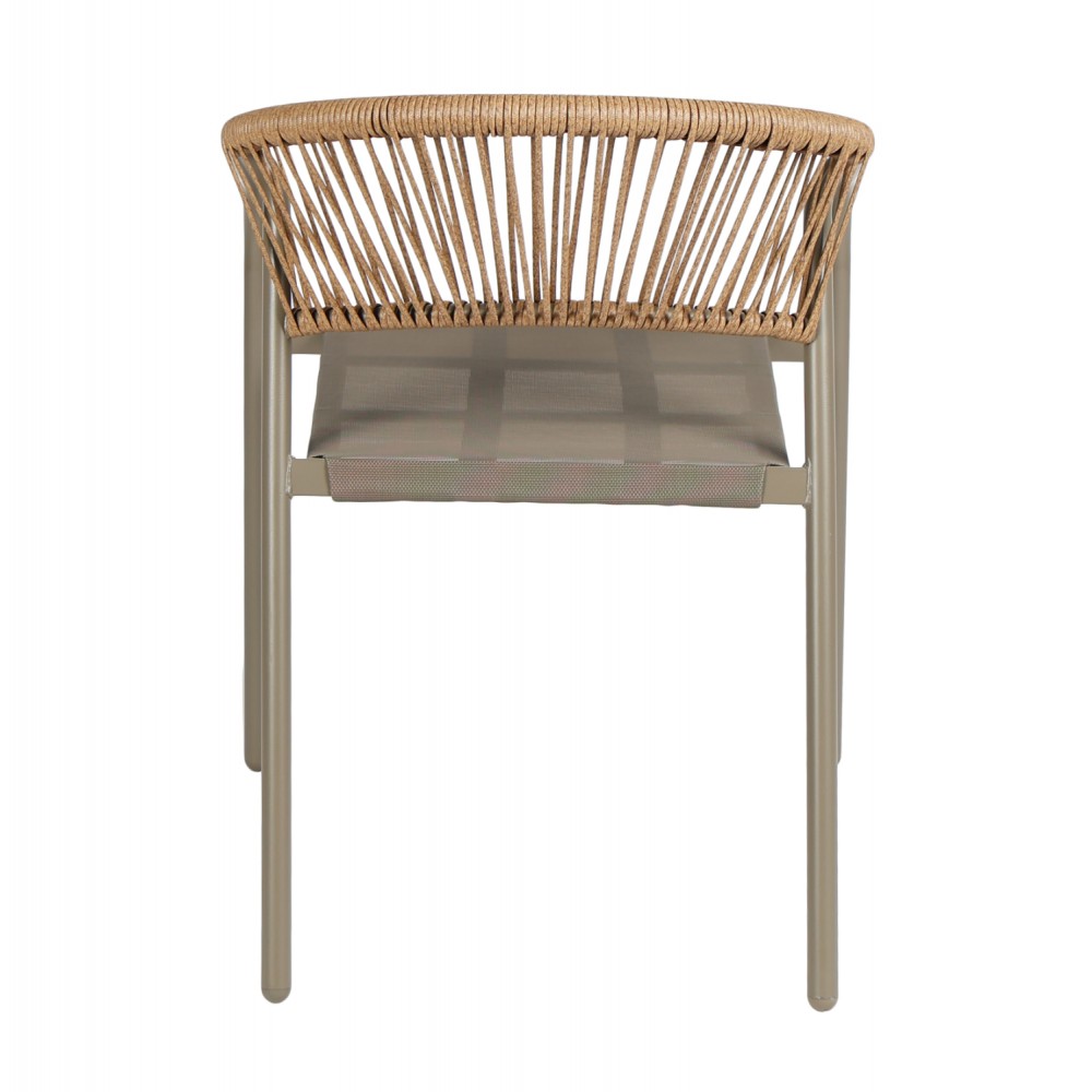 ΠΟΛΥΘΡΟΝΑ HOMAN HM6430.04 ΣΑΜΠΑΝΙ ΜΕΤΑΛΛΟ & TEXTILENE--ΜΠΕΖ P.E.RATTAN 53x58x75Υεκ