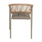ΠΟΛΥΘΡΟΝΑ HOMAN HM6430.04 ΣΑΜΠΑΝΙ ΜΕΤΑΛΛΟ & TEXTILENE--ΜΠΕΖ P.E.RATTAN 53x58x75Υεκ