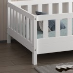 ΚΡΕΒΑΤΙ ΠΑΙΔΙΚΟ HOUSER HM740.03 τ.MONTESSORI ΞΥΛΟ ΠΕΥΚΟ ΛΕΥΚΟ--ΓΙΑ 190x90εκ
