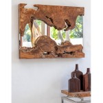 ΚΑΘΡΕΠΤΗΣ HM9361 ΑΠΟ ΜΑΣΙΦ ΞΥΛΟ ΤEAK ΦΥΣΙΚΟ 62X62X5ΕΚ.