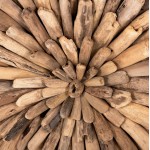 ΔΙΑΚΟΣΜΗΤΙΚΟ ΤΟΙΧΟΥ ΣΤΡΟΓΓΥΛΟ CHIIKI HM4298 DRIFTWOOD ΣΕ ΦΥΣΙΚΟ Φ60 εκ.