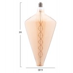 ΛΑΜΠΤΗΡΑΣ LED FILAMENT 8W E27 3000K GOLD COLOR DIMMABLE HM4054.02