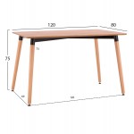 ΣΕΤ ΤΡΑΠΕΖΑΡΙΑΣ 5ΤΜΧ VANESSA HM21181 MDF TOP ΣΕ ΦΥΣΙΚΟ-ΣΚΕΛΕΤΟΣ ΣΕ ΦΥΣΙΚΟ
