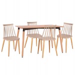 ΣΕΤ ΤΡΑΠΕΖΑΡΙΑΣ 5ΤΜΧ VANESSA HM21181 MDF TOP ΣΕ ΦΥΣΙΚΟ-ΣΚΕΛΕΤΟΣ ΣΕ ΦΥΣΙΚΟ