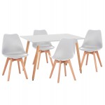 ΣΕΤ ΤΡΑΠΕΖΑΡΙΑΣ 5ΤΜΧ VEGAS HM21184 MDF TOP ΣΕ ΛΕΥΚΟ--ΠΟΔΙΑ ΟΞΙΑΣ