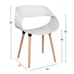 ΣΕΤ ΤΡΑΠΕΖΑΡΙΑΣ 5ΤΜΧ MAGGIE HM21186 MDF TOP & ΠΟΛΥΠΡΟΠΥΛΕΝΙΟ ΣΕ ΛΕΥΚΟ ΧΡΩΜΑ