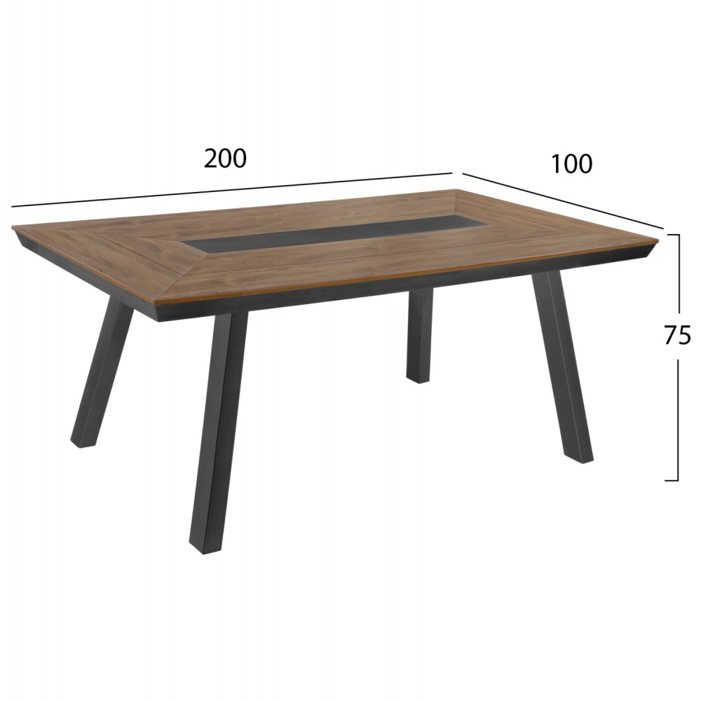 ΣΕΤ ΤΡΑΠΕΖΑΡΙΑΣ 7ΤΜΧ SAGA HM10814 ΑΛΟΥΜΙΝΙΟ ΣΕ ΓΚΡΙ--POLYWOOD