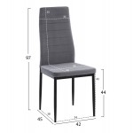 ΣΕΤ ΤΡΑΠΕΖΑΡΙΑΣ 5ΤΜΧ LADY HM21199.01 ΓΥΑΛΙ--ΜΕΤΑΛΛΟ ΣΕ ΜΑΥΡΟ & ΒΕΛΟΥΔΟ ΓΚΡΙ