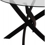 ΣΕΤ ΤΡΑΠΕΖΑΡΙΑΣ 5ΤΜΧ LADY HM21199.02 ΓΥΑΛΙ--ΜΕΤΑΛΛΟ ΣΕ ΜΑΥΡΟ & ΒΕΛΟΥΔΟ ΣΑΠΙΟ ΜΗΛΟ