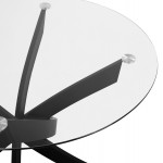 ΣΕΤ ΤΡΑΠΕΖΑΡΙΑΣ 5ΤΜΧ LADY HM21199.04 ΓΥΑΛΙ--ΜΕΤΑΛΛΟ & ΒΕΛΟΥΔΟ ΣΕ ΜΑΥΡΟ