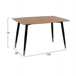 ΣΕΤ ΤΡΑΠΕΖΑΡΙΑΣ 5ΤΜΧ ALIZA HM21201 MDF TOP-ΒΕΛΟΥΔΟ ΣΑΠΙΟ ΜΗΛΟ & ΜΕΤΑΛΛΟ ΜΑΥΡΟ