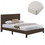 ΚΡΕΒΑΤΙ ΔΙΠΛΟ & ΣΤΡΩΜΑ TRILLOP HM21202.13 ΚΑΦΕ ΥΦΑΣΜΑ--ΓΙΑ 160x200εκ