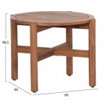 LOUNGE ΣΕΤ SANJI HM21214 ΤΡΑΠΕΖΙ & 2 ΠΟΛΥΘΡΟΝΕΣ--ΞΥΛΟ ΑΚΑΚΙΑΣ-ΑΛΟΥΜΙΝΙΟ-ΣΧΟΙΝΙ