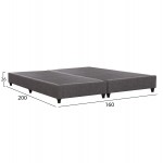 ΥΠΟΣΤΡΩΜΑ/ΚΡΕΒΑΤΙ KING-SIZE SIGGY HM21218 ΓΚΡΙ ΥΦΑΣΜΑ--ΓΙΑ 180x200εκ.