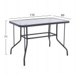 ΣΕΤ ΤΡΑΠΕΖΑΡΙΑΣ 5ΤΜΧ ADAM HM21219 ΚΑΡΕΚΛΕΣ ΜΕΤΑΛΛΙΚΕΣ & ΤΡΑΠΕΖΙ 110x60 ΓΚΡΙ