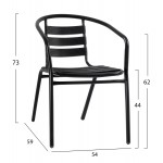 ΣΕΤ ΤΡΑΠΕΖΑΡΙΑΣ 5ΤΜΧ ADAM HM21220 ΚΑΡΕΚΛΕΣ ΜΕΤΑΛΛΙΚΕΣ & ΤΡΑΠΕΖΙ 110x60 ΜΑΥΡΟ