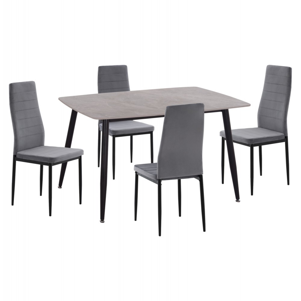 ΣΕΤ ΤΡΑΠΕΖΑΡΙΑΣ 5ΤΜΧ RAVEN HM21224.03 ΚΕΡΑΜΙΚΟ TOP ΓΚΡΙ ΜΑΡΜΑΡΟ--ΒΕΛΟΥΔΟ ΓΚΡΙ