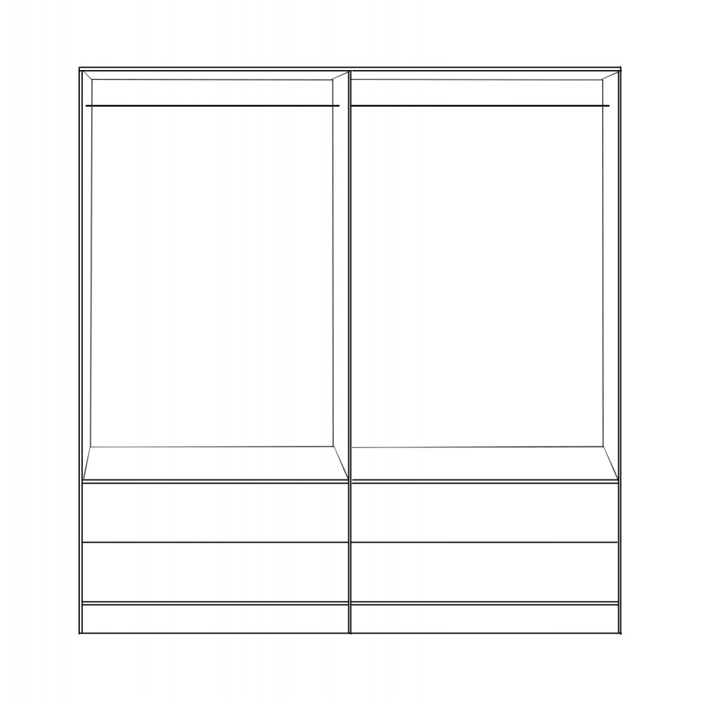 ΝΤΟΥΛΑΠΑ 4ΦΥΛΛΗ REINA ME 4 ΣΥΡΤΑΡΙΑ HM21258 ΜΕΛΑΜΙΝΗ ΣΕ ΛΕΥΚΟ 160x42,5x180,5Υεκ