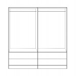 ΝΤΟΥΛΑΠΑ 4ΦΥΛΛΗ REINA ME 4 ΣΥΡΤΑΡΙΑ HM21258 ΜΕΛΑΜΙΝΗ ΣΕ ΛΕΥΚΟ 160x42,5x180,5Υεκ