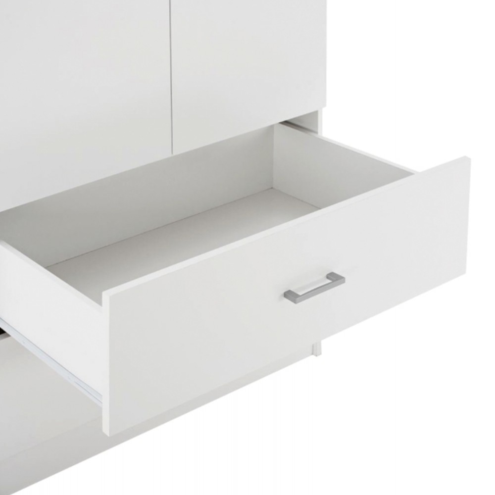 ΝΤΟΥΛΑΠΑ 4ΦΥΛΛΗ REINA ME 4 ΣΥΡΤΑΡΙΑ HM21258 ΜΕΛΑΜΙΝΗ ΣΕ ΛΕΥΚΟ 160x42,5x180,5Υεκ