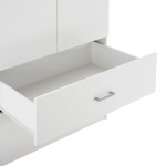 ΝΤΟΥΛΑΠΑ 4ΦΥΛΛΗ REINA ME 4 ΣΥΡΤΑΡΙΑ HM21258 ΜΕΛΑΜΙΝΗ ΣΕ ΛΕΥΚΟ 160x42,5x180,5Υεκ