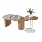 ΣΕΤ ΤΡΑΠΕΖΙ ΣΑΛΟΝΙΟΥ ΜΕ ΒΟΗΘΗΤΙΚΟ ALPER HM21262 MDF SONAMA-ΜΕΤΑΛΛΟ ΛΕΥΚΟ