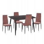 ΣΕΤ ΤΡΑΠΕΖΑΡΙΑΣ 5ΤΜΧ RAVEN HM21264.02 ΚΕΡΑΜΙΚΟ TOP ΜΑΥΡΟ ΜΑΡΜΑΡΟ--ΒΕΛΟΥΔΟ ΣΑΠΙΟ ΜΗΛΟ