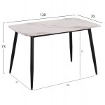 ΣΕΤ ΤΡΑΠΕΖΑΡΙΑΣ 5ΤΜΧ RAVEN HM21266.02 ΚΕΡΑΜΙΚΟ TOP CALACATTA--ΚΡΕΜ PU