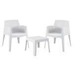 ΣΕΤ 3ΤΜΧ ΠΟΛΥΠΡΟΠΥΛΕΝΙΟΥ SLEEK HM21267.01 ΤΡΑΠΕΖΑΚΙ & 2 ΠΟΛΥΘΡΟΝΕΣ-ΛΕΥΚΟ