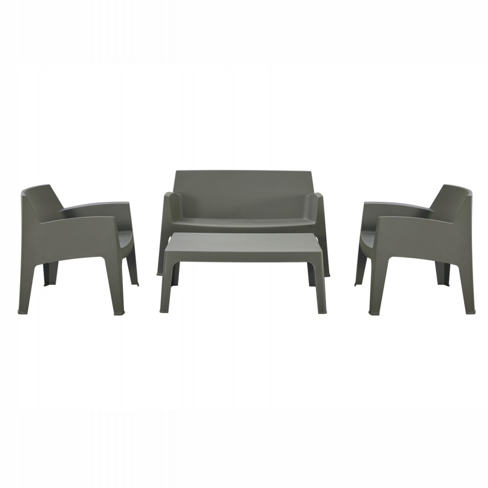 ΣΕΤ ΣΑΛΟΝΙ ΕΞ.ΧΩΡΟΥ 4ΤΜΧ SLEEK HM21268.05 DARK OLIVE GREEN ΠΟΛΥΠΡΟΠΥΛΕΝΙΟ