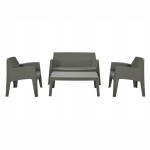 ΣΕΤ ΣΑΛΟΝΙ ΕΞ.ΧΩΡΟΥ 4ΤΜΧ SLEEK HM21268.05 DARK OLIVE GREEN ΠΟΛΥΠΡΟΠΥΛΕΝΙΟ