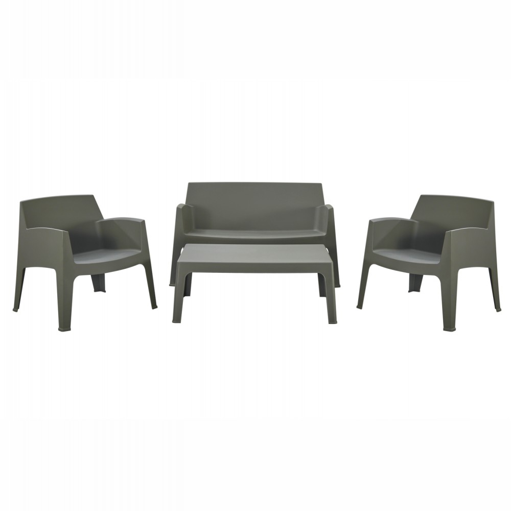 ΣΕΤ ΣΑΛΟΝΙ ΕΞ.ΧΩΡΟΥ 4ΤΜΧ SLEEK HM21268.05 DARK OLIVE GREEN ΠΟΛΥΠΡΟΠΥΛΕΝΙΟ