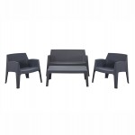 ΣΕΤ ΣΑΛΟΝΙ ΕΞ.ΧΩΡΟΥ 4ΤΜΧ SLEEK HM21268.10 ΓΚΡΙ ΠΟΛΥΠΡΟΠΥΛΕΝΙΟ