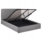 ΚΡΕΒΑΤΙ ΔΙΠΛΟ & ΣΤΡΩΜΑ ALLIE HM21273.01 ΓΚΡΙ ΥΦΑΣΜΑ ΜΕ ΑΠΟΘ.ΧΩΡΟ--ΓΙΑ 160x200 εκ.