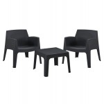 ΣΕΤ LOUNGE 3ΤΜΧ SLEEK HM21274.02 ΜΑΥΡΟ ΠΟΛΥΠΡΟΠΥΛΕΝΙΟ